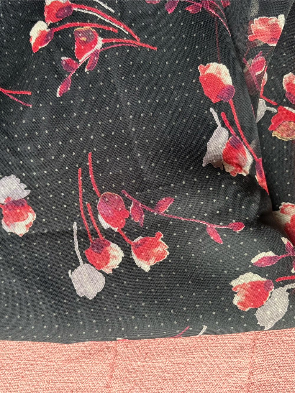 Vintage 90s Black Floral Midi Slip Dress- Size 14- Whimsigoth - Picture 7 of 10
